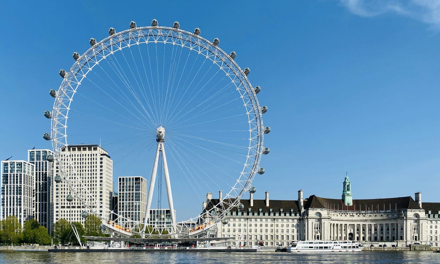 Das London Eye an der Themse